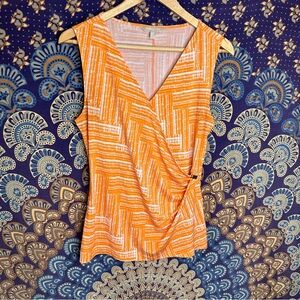 🦋5/20$🦋 neon orange wrap blouse